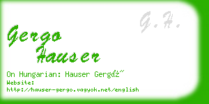 gergo hauser business card